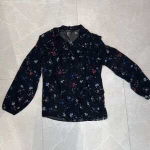 Maje size 3 Floral Long Sleeve Blouse